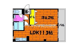 大元駅 徒歩14分 2階の物件間取画像